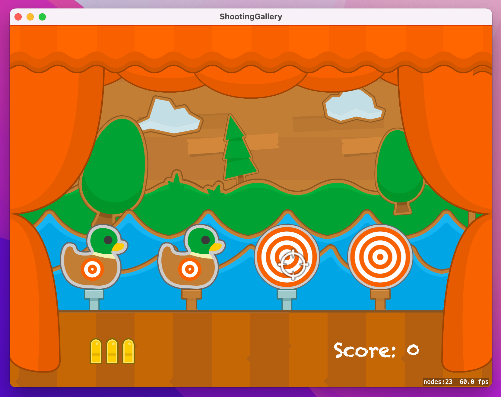 The cursor is now a crosshair.