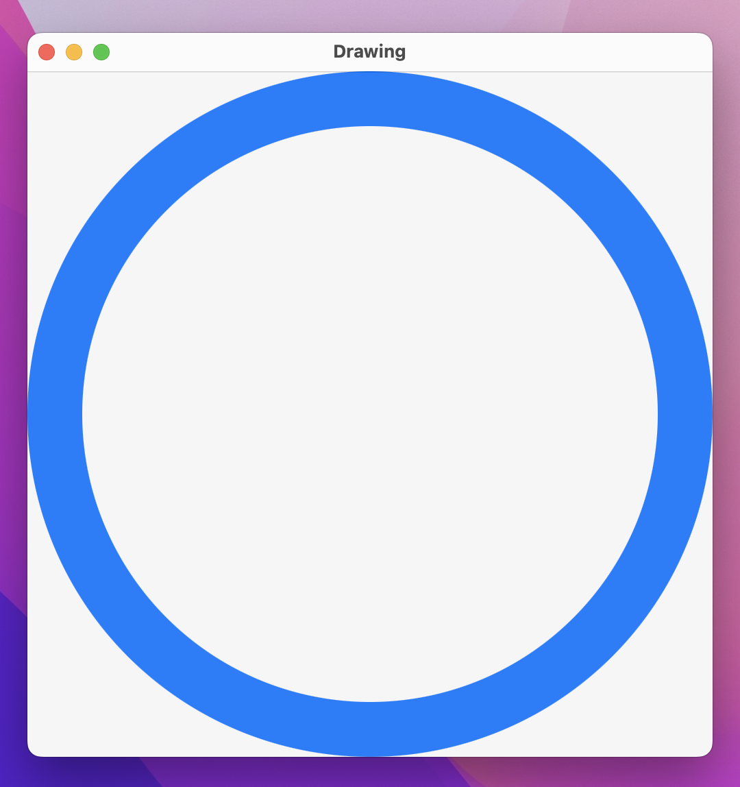 A blue ring exactly fitting the window it's in.