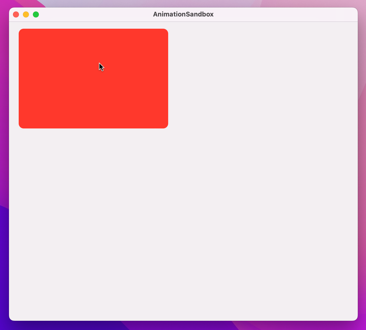 A red card being dragged by the cursor.