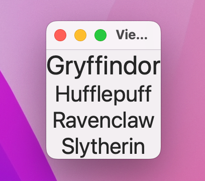 A vertical stack of 4 strings. The last 3 have a title font, but the first has an even bigger large title font.