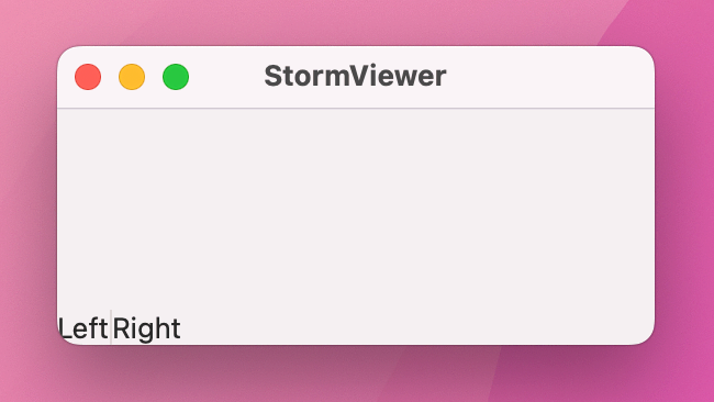A tiny horizontal split view. On the far left is the word “Left”, and next to it “Right”.